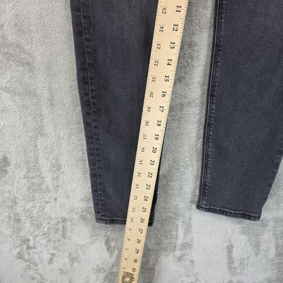American Eagle Mom Jeans Womens Size 0 Gray Tapered Stretch Denim Ankle Pants - Picture 4 of 11